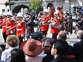 Royal Gibraltar Regiment Band along with pipers from the London Regiment (1993) perform at the Ceremony of the Keys.