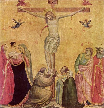 Giotto di Bondone, Christ on the Cross Between Mary and John, c. 1300