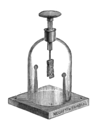 Gold leaf electroscope with ground strips.png