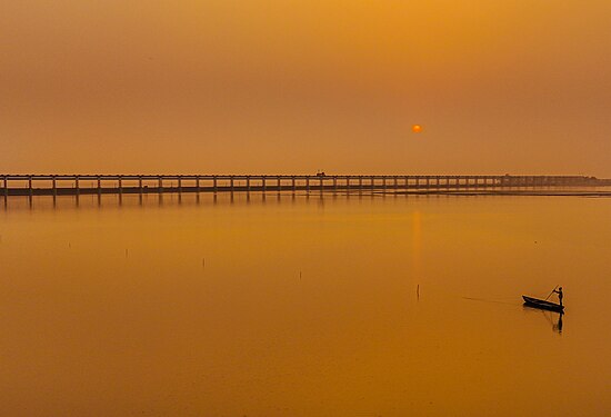 Golden Hour on the Koshi River- A Fisherman's Tale. Photograph: Gaurav Bhandari