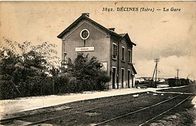 L'ancienne gare de Décines, sur le Chemin de fer de l'Est de Lyon
