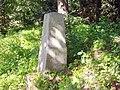 Saxon-Prussian boundary stone: Pilar No. 82 and seven runner stones