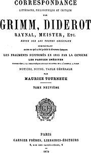 Vorschaubild für Correspondance littéraire, philosophique et critique