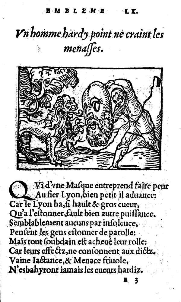 Woodcut from Guillaume de La Perrière, Le Théâtre des bons engins, 1545.