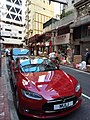 HK 上環 Sheung Wan 蘇杭街 Jervois Street sidewalk carpark Tasta red vehicle Sept 2018 SSG 02.jpg