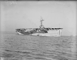 HMS <i>Campania</i> (D48) Escort aircraft carrier of the Royal Navy