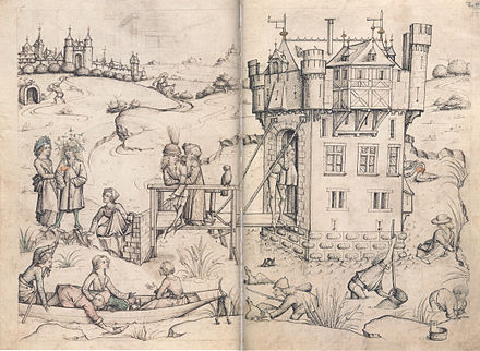 Ein Weiherhaus im Wolfegger Hausbuch (um 1480)