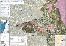 Map of the H2 area in Hebron Hebron H2 area 2011-ochaopt.jpg