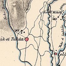 Serie di mappe storiche per l'area di al-Zuq al-Tahtani (1870) .jpg