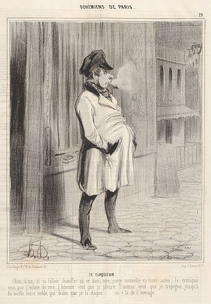 File:Honoré Daumier, Bohémiens de Paris - Le claqueur, 1842.jpg