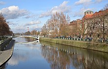 The Elbe running through the city