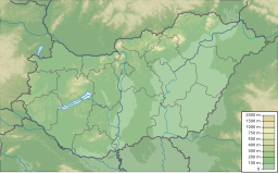 Location of Lake Pécs in Hungary.