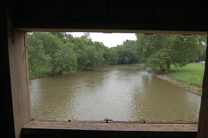 File:Hunsecker's Mill Covered Bridge Window 3008px.jpg