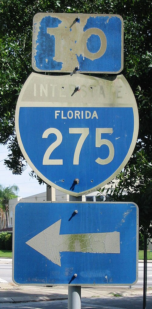 Old I-275 shield in St. Petersburg