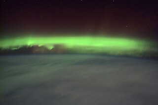 The geomagnetic storms cause displays of aurora across the atmosphere.