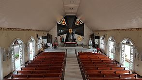 Hearts of Jesus and Mary Parish Indoor, captured from the Choir loft.