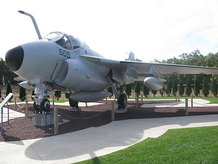 A Grumman A-6 Intruder on display at Grumman Memorial Park