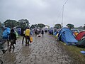 Isle of Wight Festival 2011 campsite during bad weather.JPG
