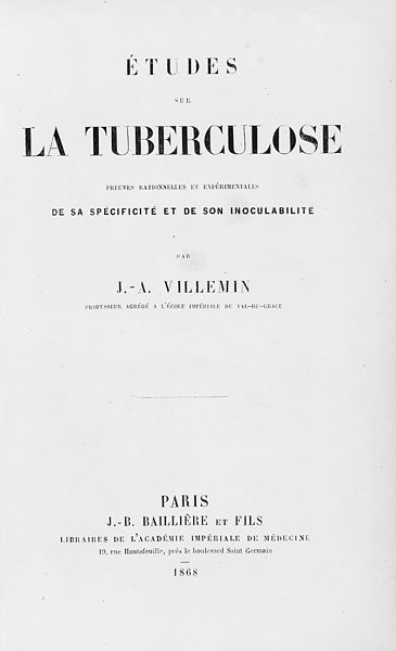 File:J.A. Villemin, Etudes sur la Tuberculose Wellcome M0012582.jpg