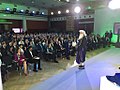 Sadhguru puhumassa Moskovassa vuonna 2017.