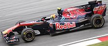 Jaime Alguersuari scored his first points at the Malaysian Grand Prix; becoming the second-youngest driver to score championship points. Jaime Alguersuari 2010 Malaysia 2nd Free Practice.jpg