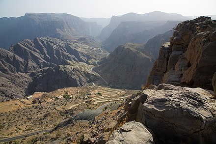 View from the W18b (Village Walk) trekking path on Jebel Akhdar