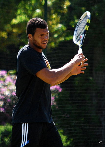 Tsonga at the Boodles Challenge exhibition tournament