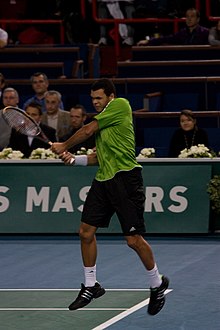 Jo-Wilfried Tsonga at the 2008 BNP Paribas Masters.jpg