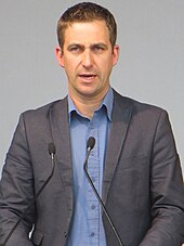 Brendan Cox at the Trafalgar Square tribute to his wife, on 22 June 2016 Jo Cox tribute 2016-06-22 IMG 9158 (37894507822) (cropped).jpg