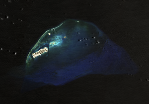 A Johnston-atoll műholdas képe