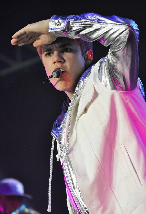Bieber performing in Manila, Philippines on the My World Tour on May 10, 2011.