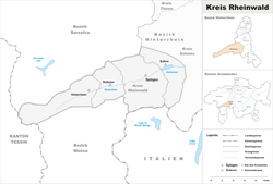 Umístění Kreis Rheinwald