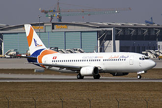 A Karthago Airlines Boeing 737-300 at Stuttgart Airport (2006). Karthago Airlines B733 TS-IEG.jpg