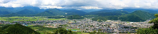 Downtown Katsuyama as seen from the west