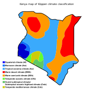 Кліматична карта Кенії (за Кеппеном)