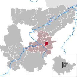 Läget för kommunen Kleinschwabhausen i Landkreis Weimarer Land