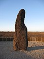 Menhir in Klobuky associated with legend about shepherd turned in stone.