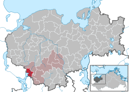 Läget för kommunen Kneese i Landkreis Nordwestmecklenburg