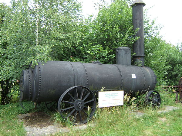 A moveable (mobile) boiler (preserved, Historic Silver Mine in Tarnowskie Góry Poland).