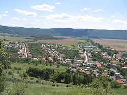 Pohled na obec z hradního kopce