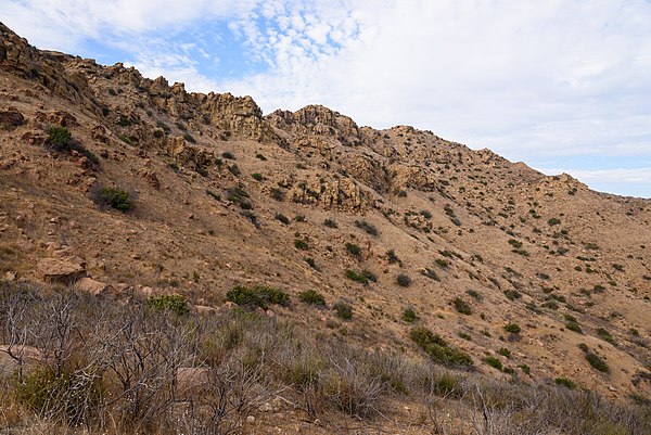 Main ridge of Simi Peak, highest summit of the Simi Hills