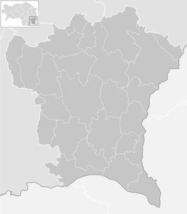 Poloha obce Kirchbach-Zerlach v okrese Südoststeiermark (klikacia mapa)