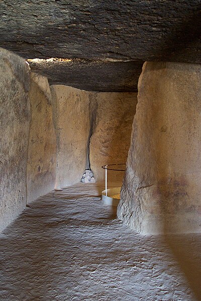 File:Left top inside, Dolmen of Menga, Antequera, Spain.JPG