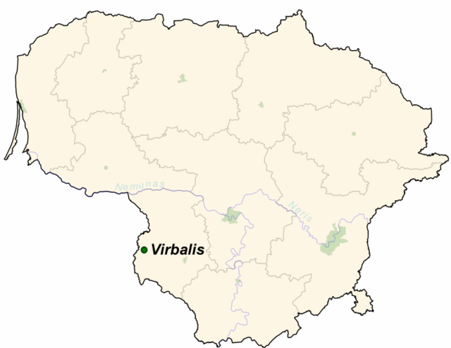 ヴィルバリスの位置（リトアニア共和国）の位置図