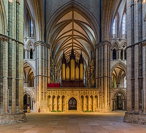 The rood screen from the nave