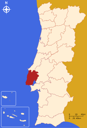 Resultado de imagem para mapa dos distritos mais perto de lisboa