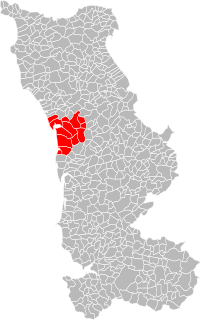 Location of the CC du Canton de Lessay in the Manche department