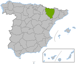 Provinsens läge i Spanien.