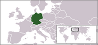 نقشه‌ای نشان‌دهنده جایگاه آلمان در نقشه