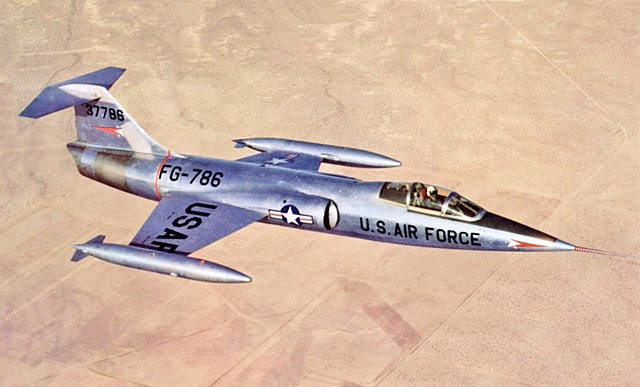 The first of the two XF-104 Starfighter prototypes